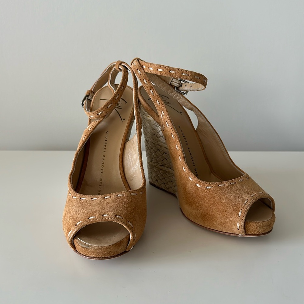 AUTHENTIC Giuseppe Zanotti Suede Wedges Size US 6.5/ EU 36.5